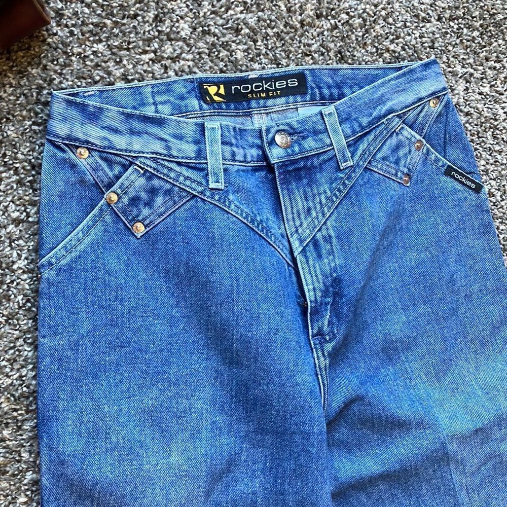Rockies Riveted Rare Size 12 starched jeans long tall